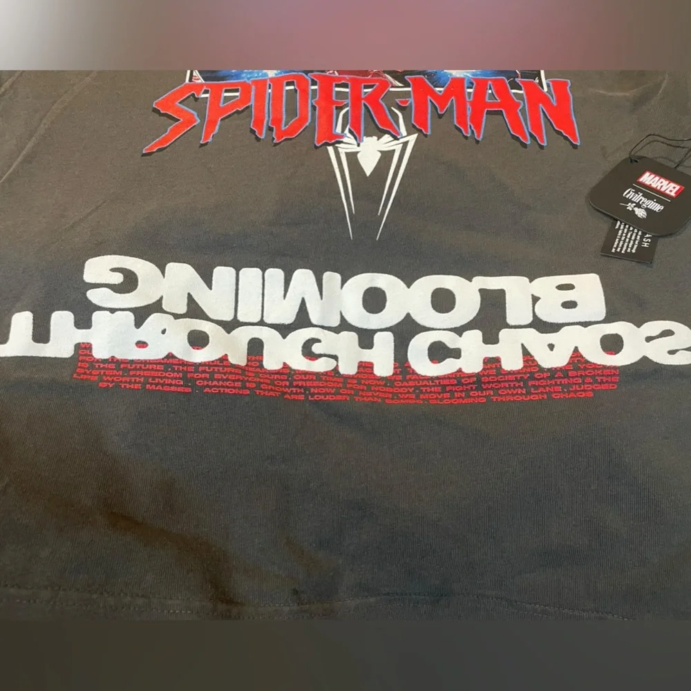 Civil Regime X Marvel Spider-Man Graphic Tee - Black - Picture 5 of 11